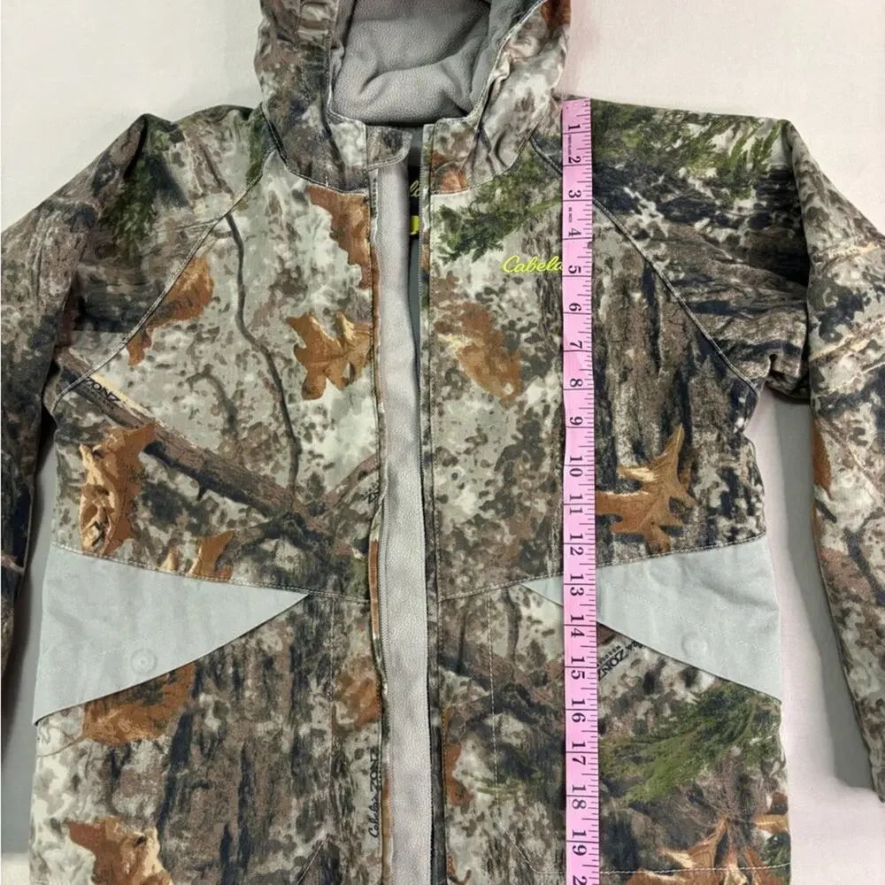 Cabela's Kids Real Tree Camo Hunting Hooded Coat Size Medium